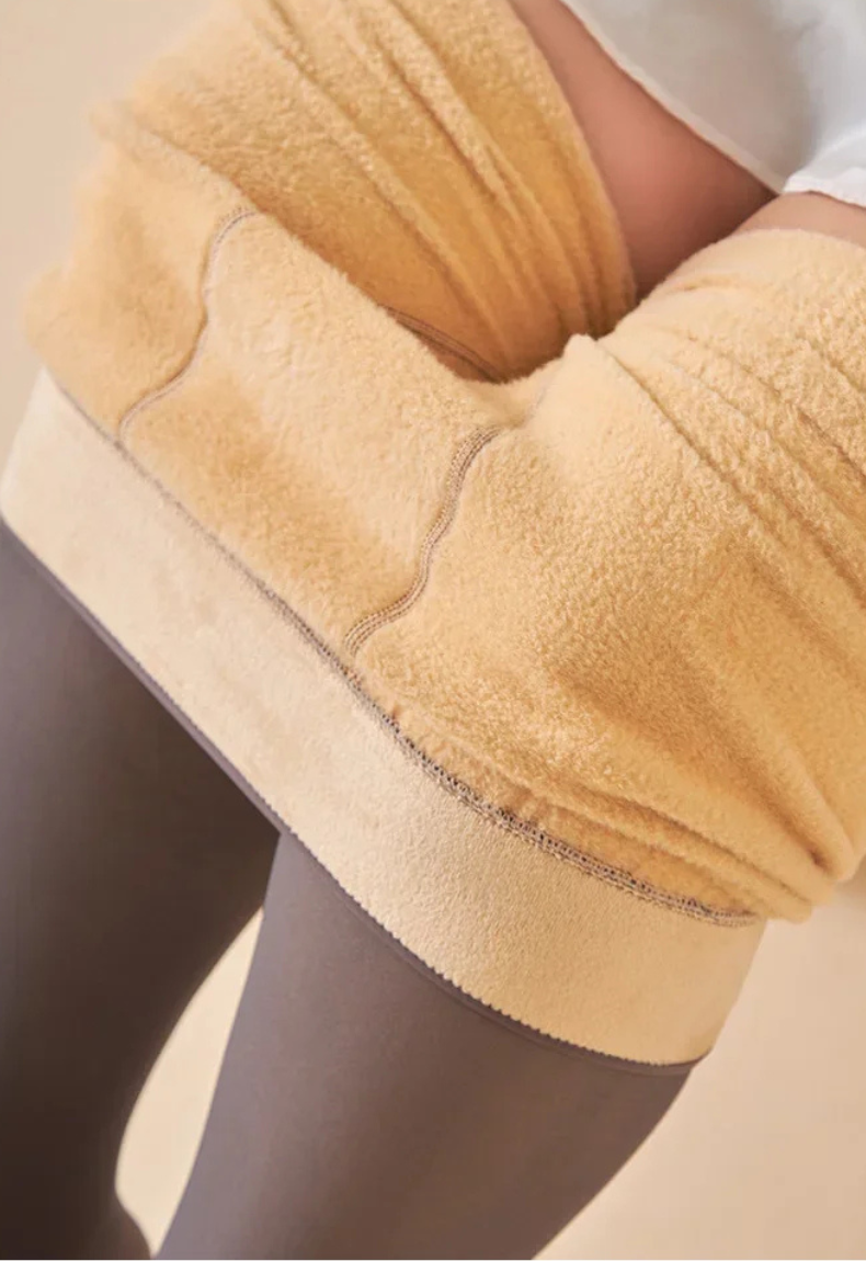 Collant Termici Donna Nero – Fodera in Pile 220g, Antismagliatura