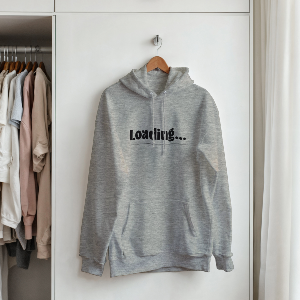 Felpa con cappuccio unisex " LOADING "