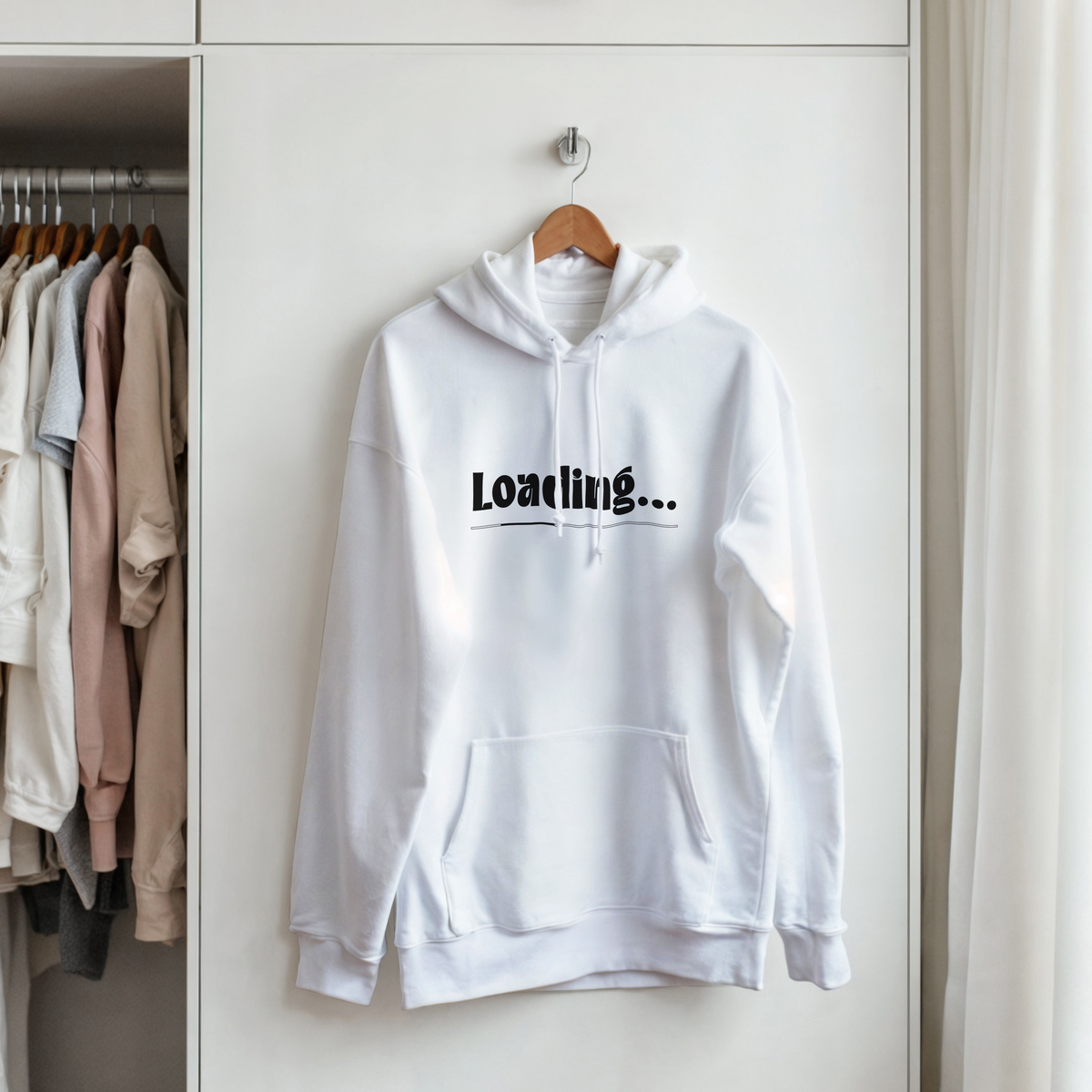 Felpa con cappuccio unisex " LOADING "