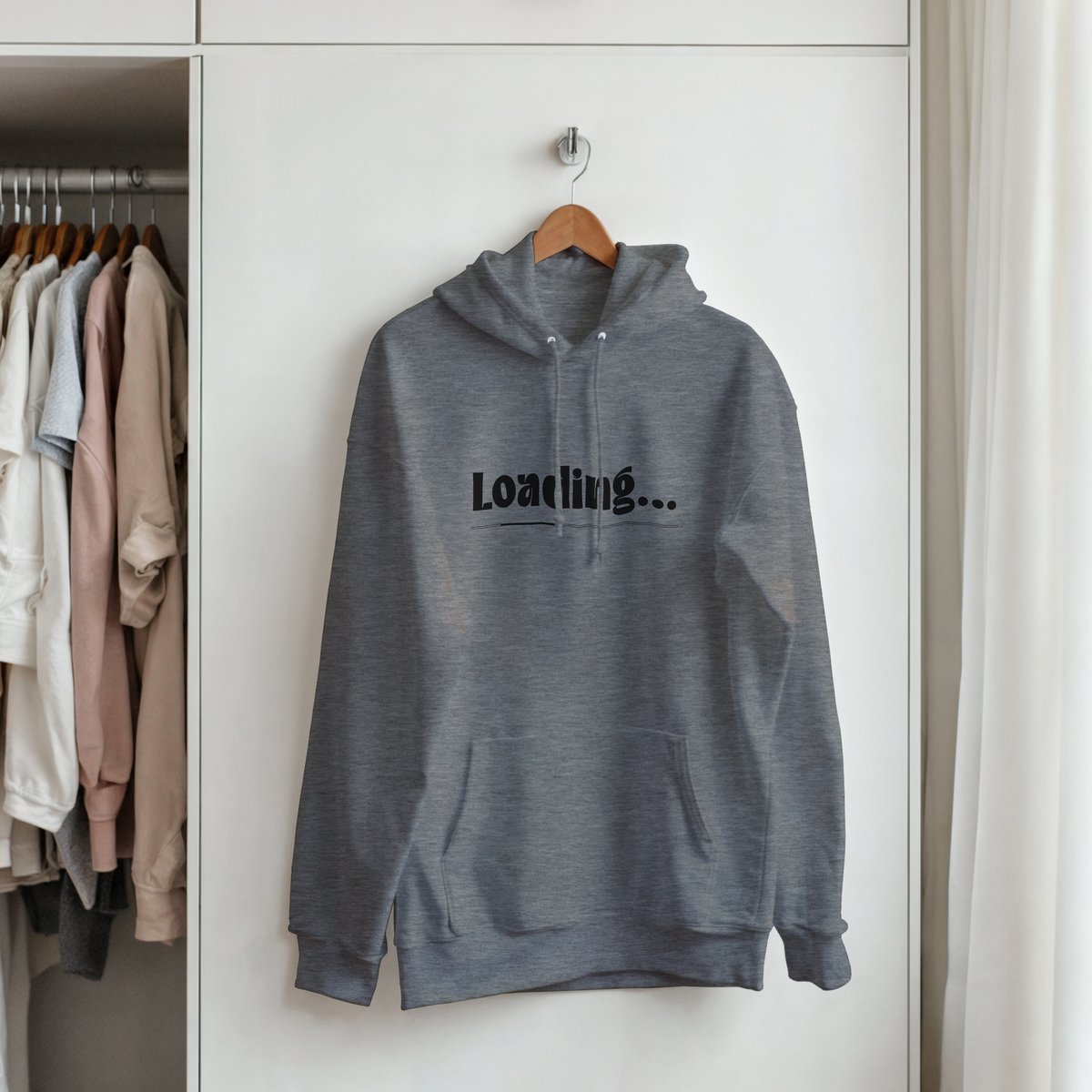 Felpa con cappuccio unisex " LOADING "