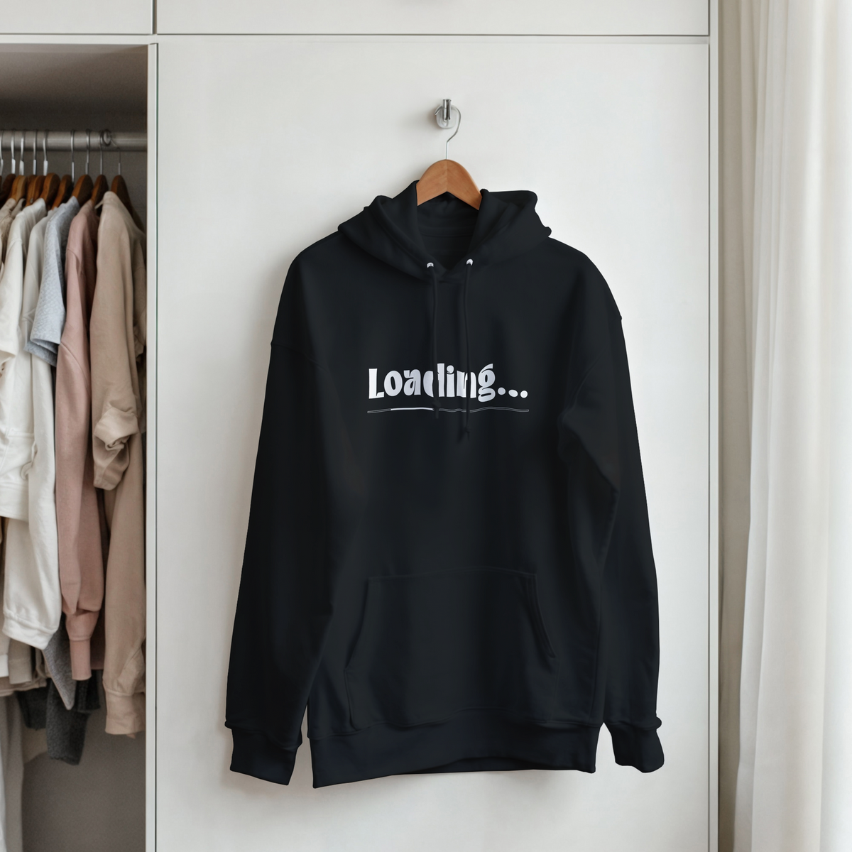 Felpa con cappuccio unisex " LOADING "