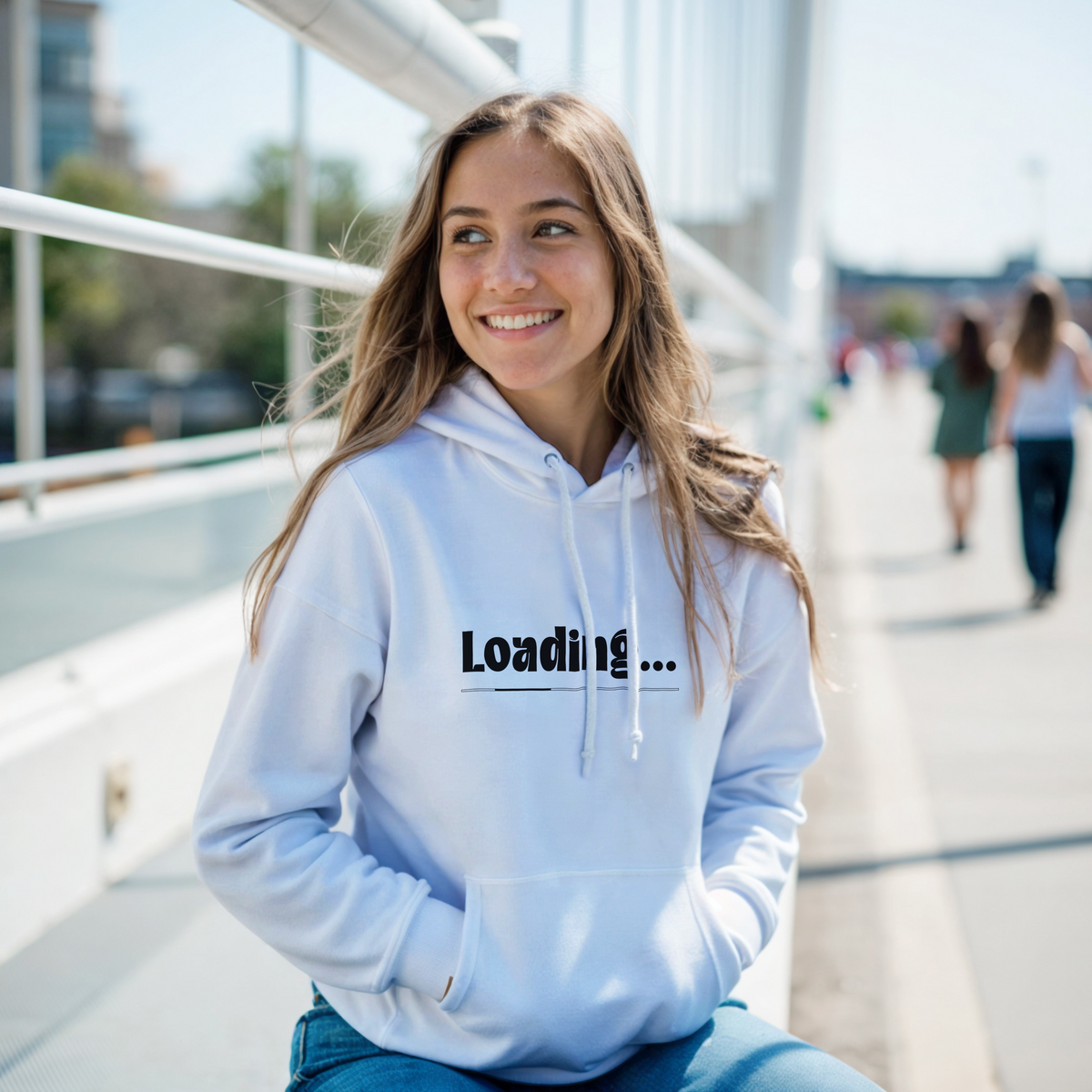 Felpa con cappuccio unisex " LOADING "