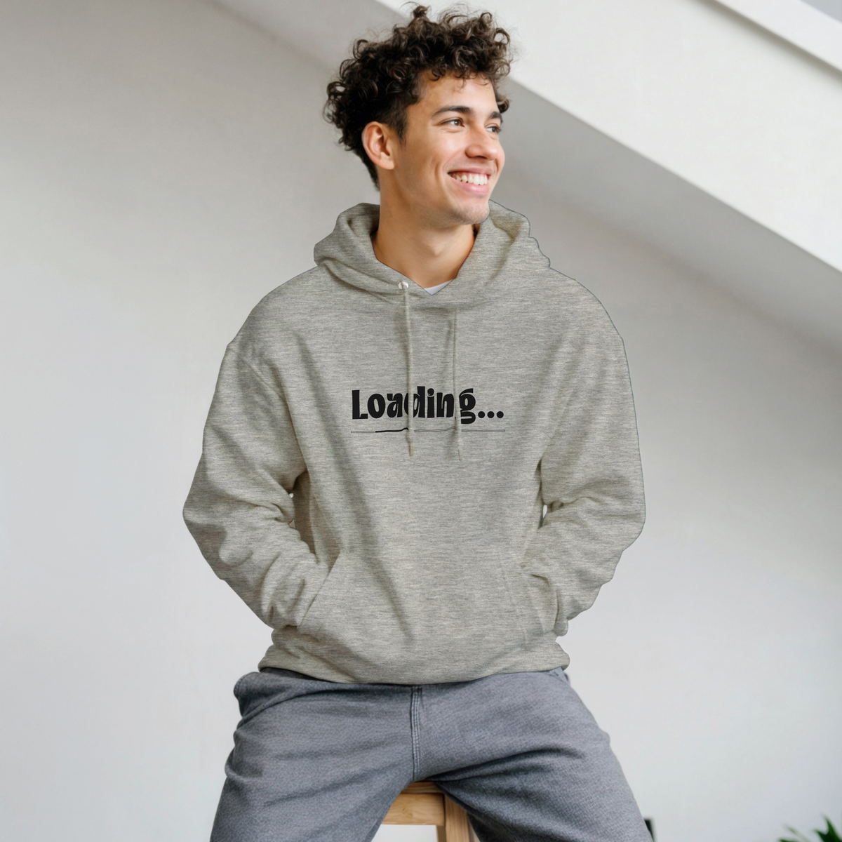 Felpa con cappuccio unisex " LOADING "